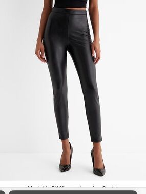 New with tags. Express Black Faux Leather Skinny Leggings
